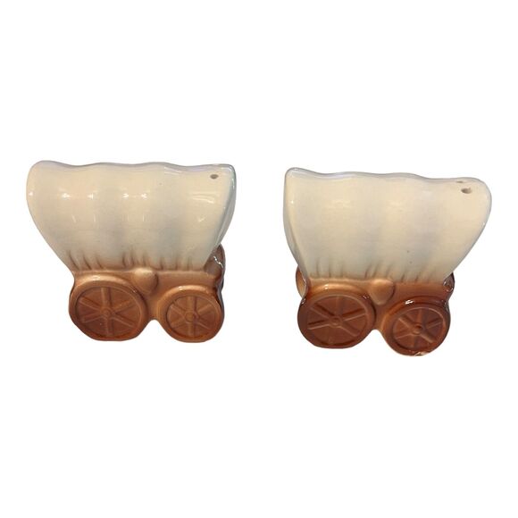 VTG 1950’s Pioneer Village Minden Nebraska Salt And Pepper Shakers 2.75" x 2.25" - Picture 3 of 6